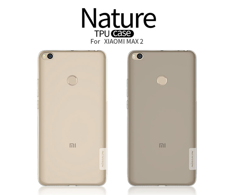 Gray Xiaomi Mi Max 2 Nillkin Nature Transparent TPU Case Protective Back Cover