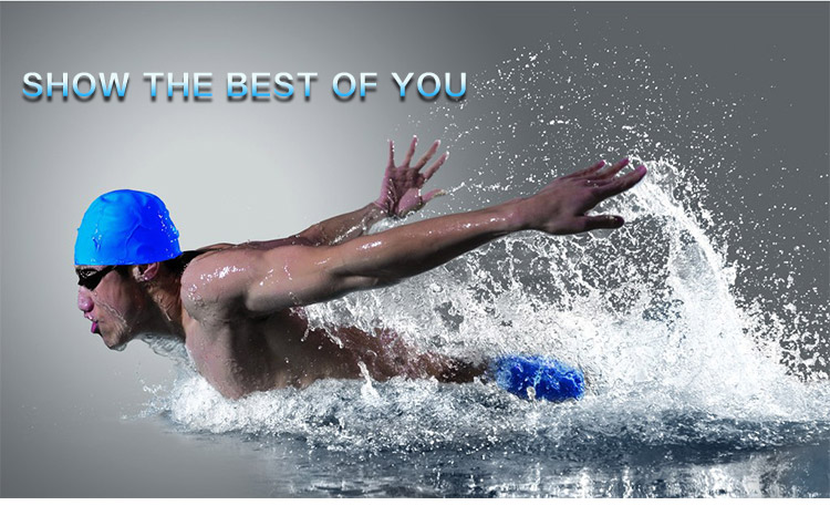 WHALE CF-7902 Wide-Vision Anti-Fog Swimming Goggles Replaceable Nose Bridge Adult Safe Silicone Swimming Glasses - Blue