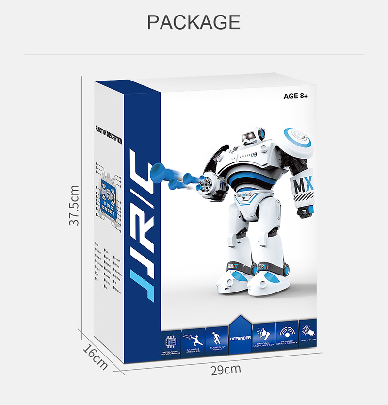 JJRC R1 Defender Files Programmable Remote Control Intelligent RC Robot - Blue