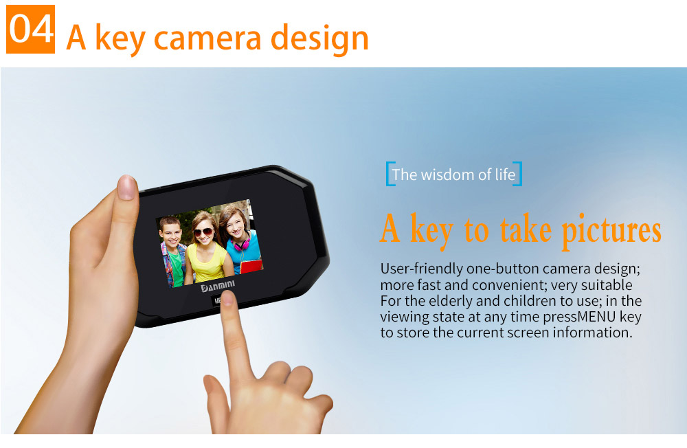 Danmini YB-30BH Door Security Camera 3.0"Digital Peephole Door Viewer 145 Degrees Wide View Angle -Black