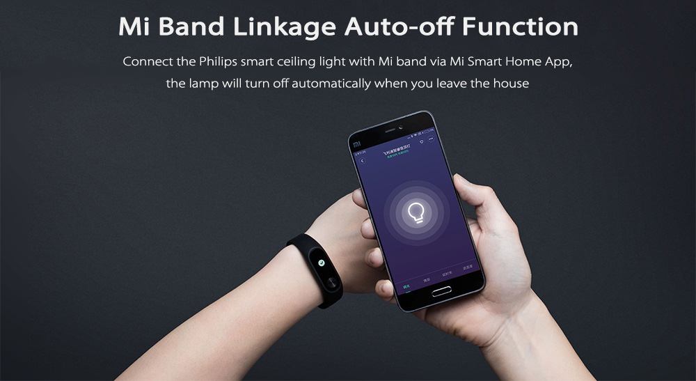 Original Xiaomi Philips LED Ceiling Lamp App Remote Control Dual Light Source Intelligent Dimming AC100-240V -White