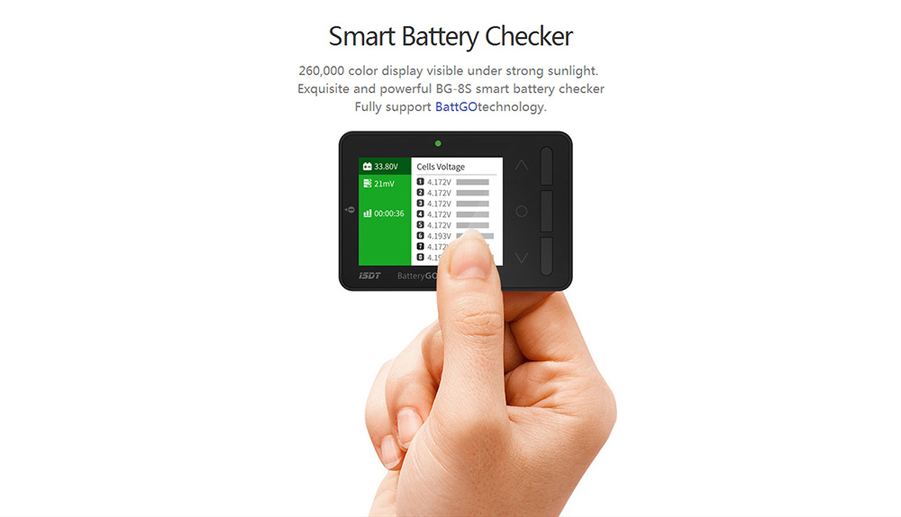 ISDT BatteryGo BG8S Smart Battery Checker