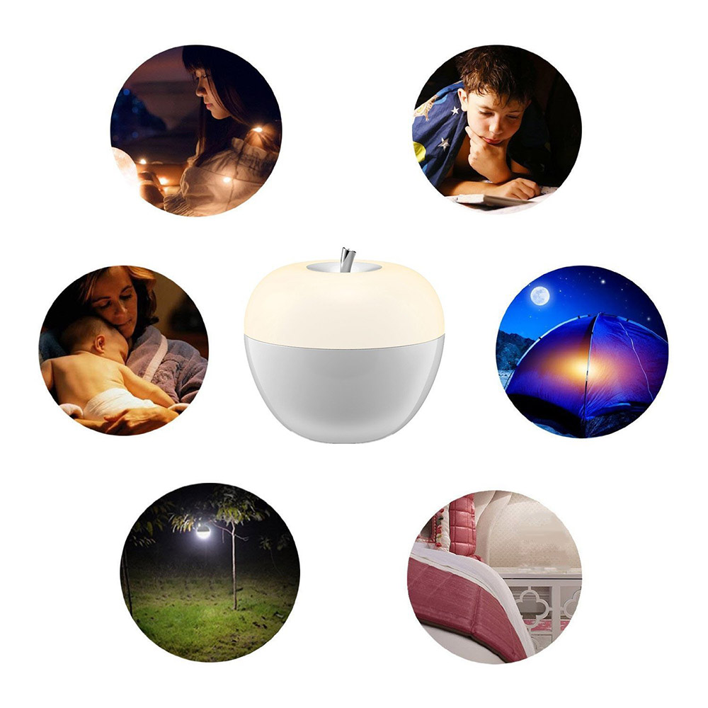 D6 LED Night Light Portable Blowing Control USB Charging Light -White