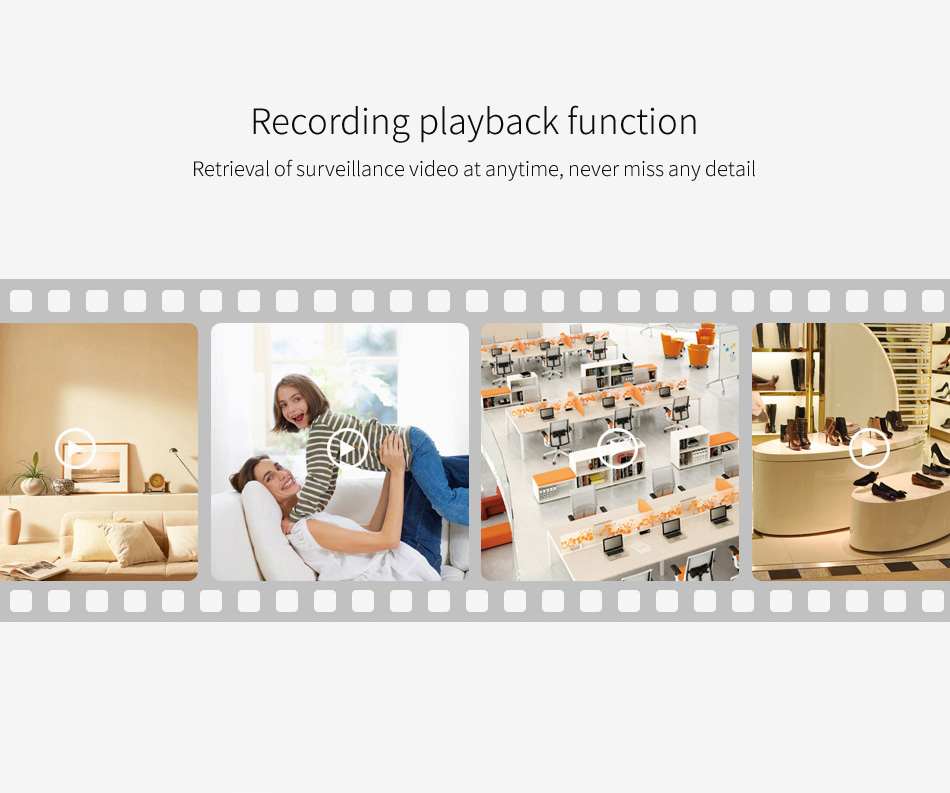 Vikcam C25 WiFi 720P IP Camera with 32GB TF Card ONVIF 2.4 Two Way Audio 360 Degrees Angle Night Vision P2P CMOS Sensor Stream Security Camera -White