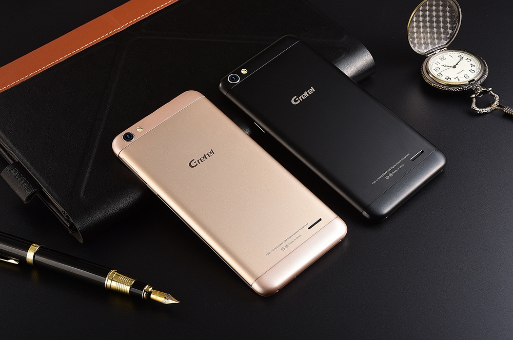 [HK Stock]Gretel A9 5.0 Inch 4G LTE Smartphone HD Screen 2GB RAM 16GB ROM 13.0MP Cam MT6737 Quad Core Android 7.0 Touch ID Full Metal Body - Black
