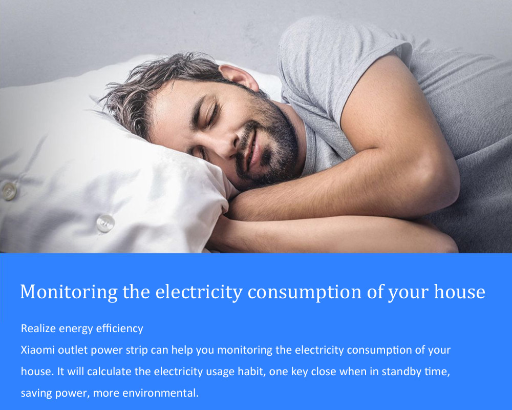 Xiaomi Smart Power Strip WiFi Remote Control 6 Ports Power Socket -White/EU Plug