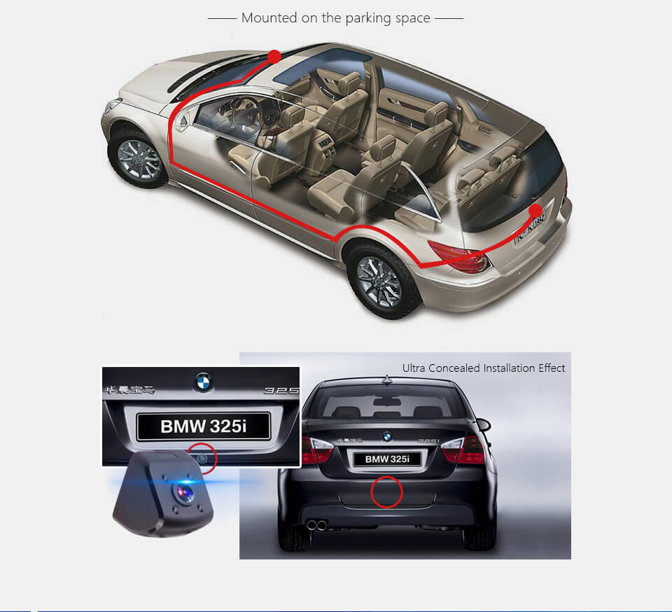 Anytek A80 5.0" Car DVR Dual Lens 1080P Car Dashboard Camera with 170 Wide Angle Front and Rear DVR HD Night Mode - Gray