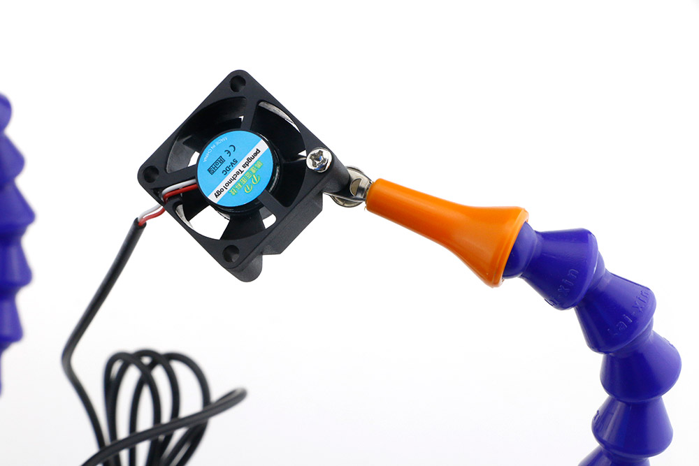 HT-01 Six Arm Soldering Station with XT60 Connector USB Port USB Fan Soldering Iron Holder - Purple