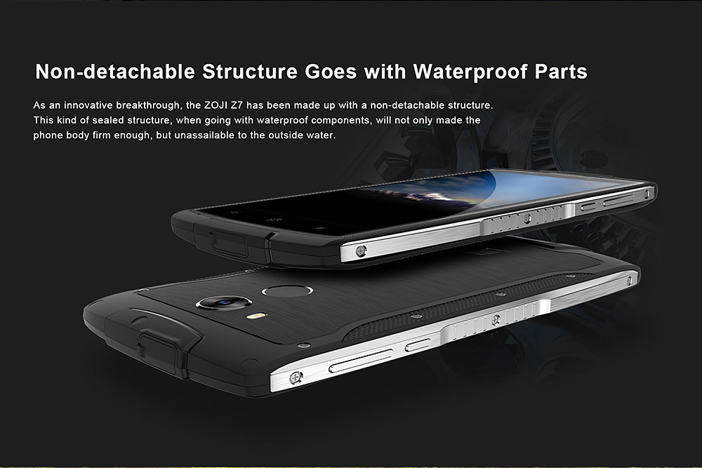 [HK Stock]HOMTOM ZOJI Z7 IP68 waterproof 5.0 Inch HD 2.5D Corning Gorilla Glass 4 Screen 2GB RAM 16GB ROM 8.0MP MT6737 Quad Core 1.3GHz Android 6.0 Smartphone Touch ID 3000mAh - Black