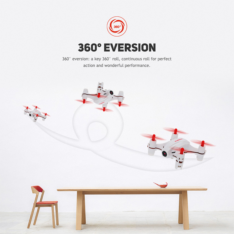 Hubsan H002 Nano Q4 2.4G 4CH 6-Aixs Headless Mode with 720P HD Camera RC Quadcopter RTF - White