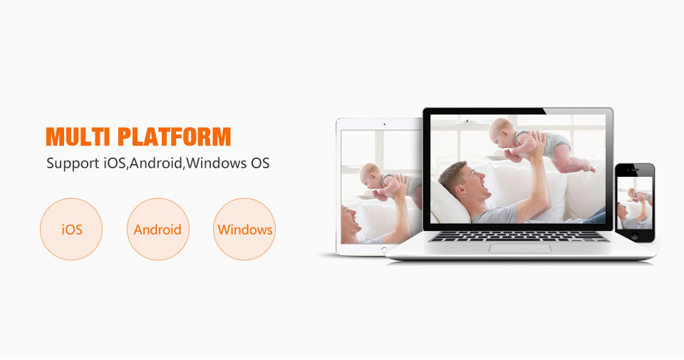 Vikcam C7824WIP WiFi 720P IP Camera Built-in IR-cut ONVIF2.0 Motion Detection Night Vision P2P PT CMOS Sensor Security Camera -White