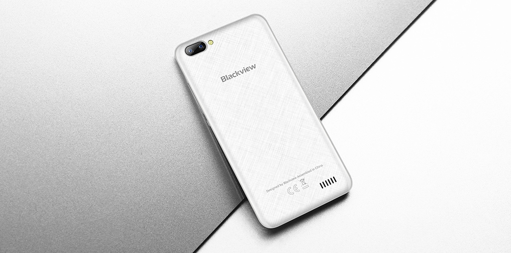 [HK Stock]Blackview A7 5.0 Inch Smartphone HD Screen Dual Rear Camera 8GB MT6580A Quad core Android 7.0 2800mAh - Black