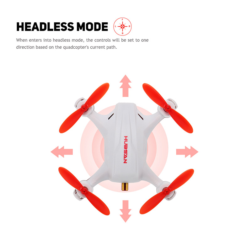 Hubsan H002 Nano Q4 2.4G 4CH 6-Aixs Headless Mode with 720P HD Camera RC Quadcopter RTF - White