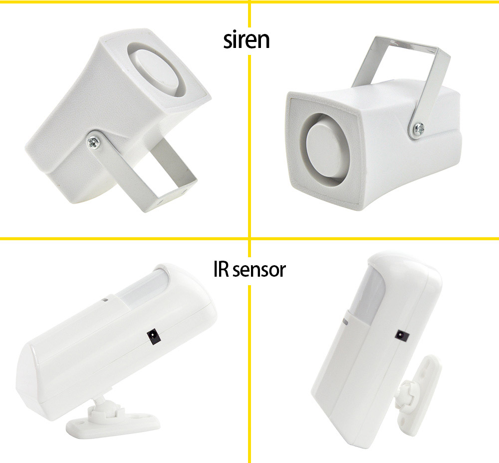 Danmini YA-800-GSM Alarm System Wireless Remote Control LCD Screen Security GSM -Black