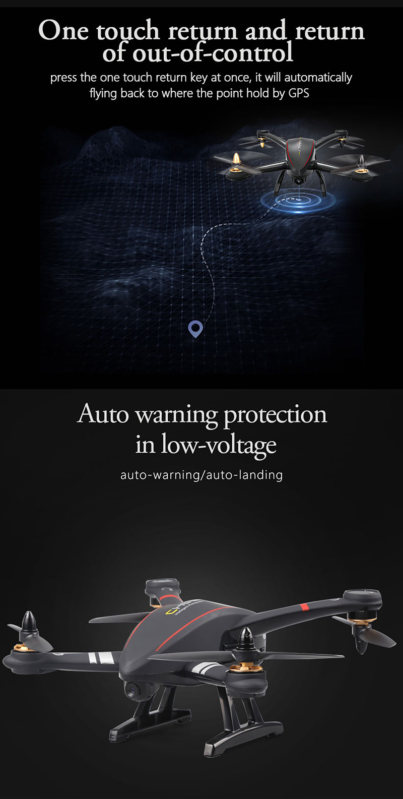 Cheerson CX-23 5.8G FPV GPS OSD Brushless RC Quadcopter With HD 720P Camera RTF - Black