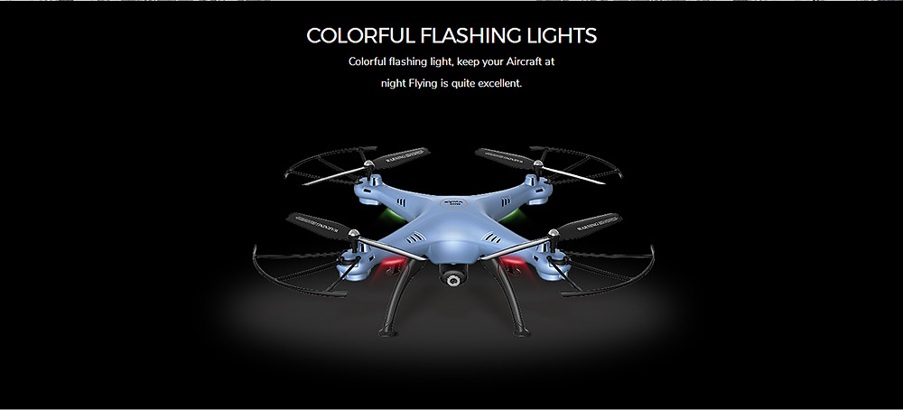 Syma X5HW WIFI FPV with 0.3MP HD Camera Altitude Hold 3D Roll 2.4G 4CH 6Axis RC Quadcopter RTF - Blue
