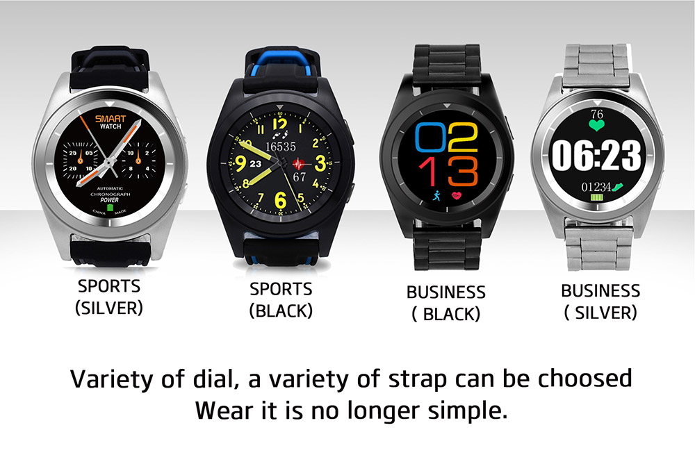 NO.1 G6 (EU/US Languages) Bluetooth 4.0 Smart Watch MTK2502 Heart Rate Monitor Sports Fiteness Tracker for Android iOS (TPU Strap) - Silver