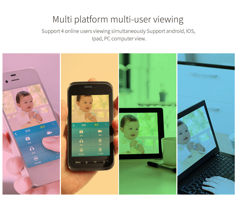 Vikcam C25 WiFi 720P IP Camera with 32GB TF Card ONVIF 2.4 Two Way Audio 360 Degrees Angle Night Vision P2P CMOS Sensor Stream Security Camera -White