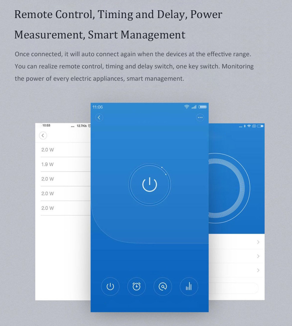 Xiaomi Smart Power Strip WiFi Remote Control 6 Ports Power Socket -White/EU Plug