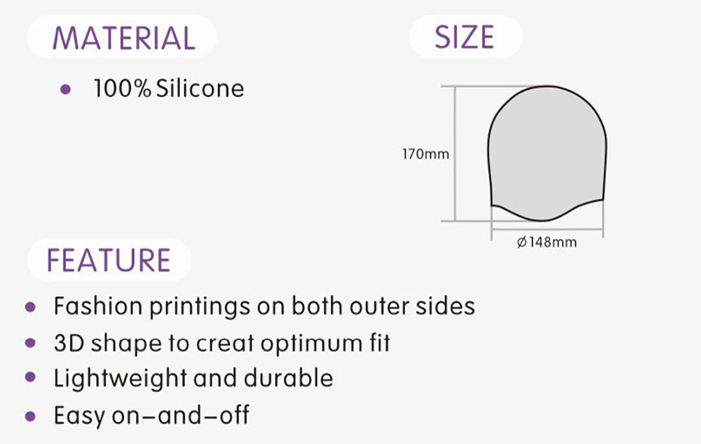 WHALE CAP-1810 Silicone Swimming Cap 3D Ergonomic Design Swim cap for Adults Lightweight and Durableadult - Red+White