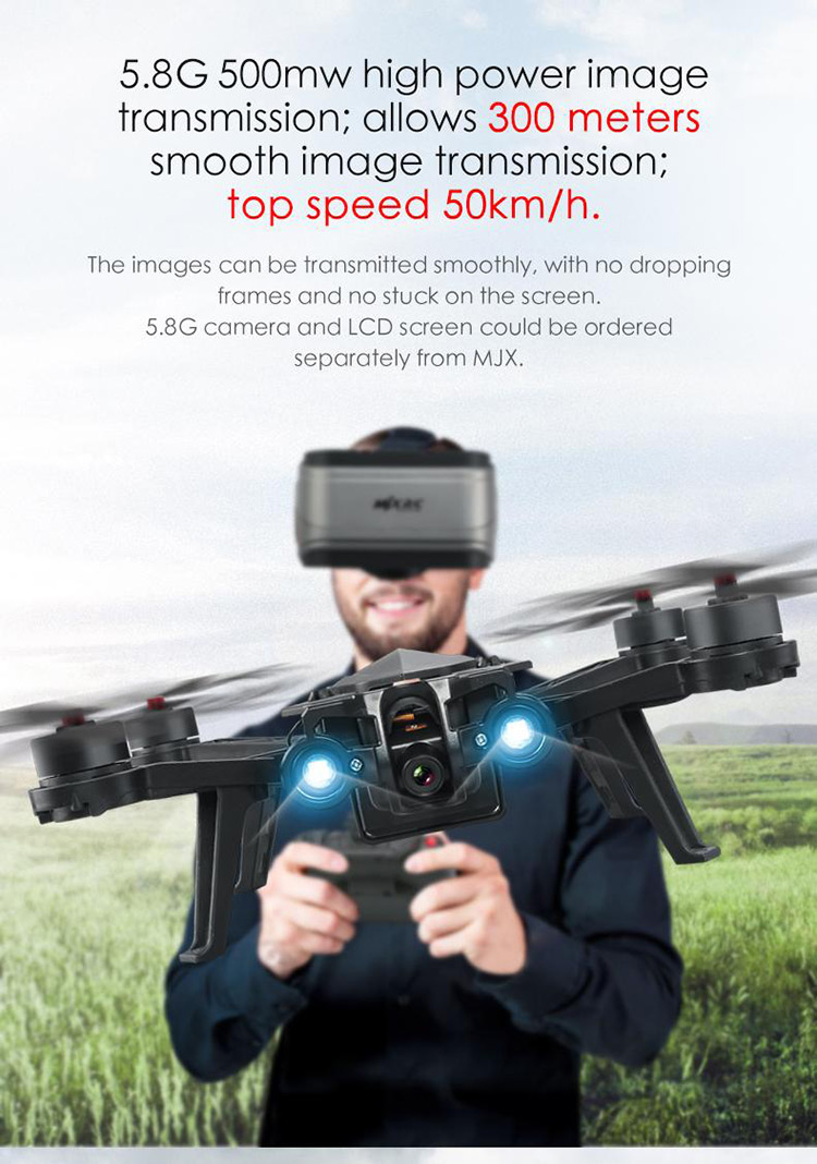 MJX Bugs 6 Brushless Racing Quadcopter with 3D Flip & Rolls Mode RTF Standard Version - Black