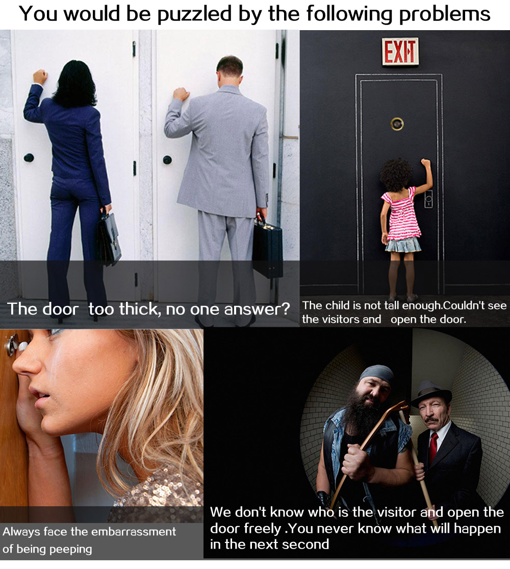 Danmini YB-30BH Door Security Camera 3.0"Digital Peephole Door Viewer 145 Degrees Wide View Angle -Black