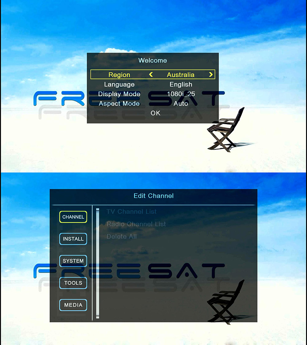 Freesat V7 Full HD DVB-T/T2 Set Top Box Terrestrial Satellite Receiver  Dolby AC-3 Logic