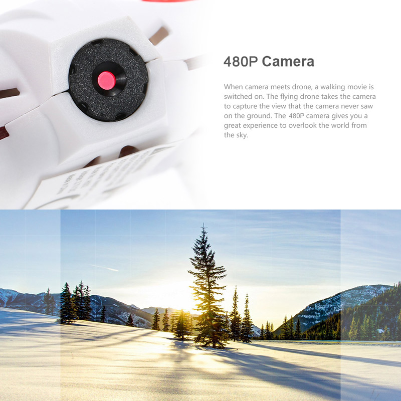 Hubsan H002 Nano Q4 2.4G 4CH 6-Aixs Headless Mode with 720P HD Camera RC Quadcopter RTF - White