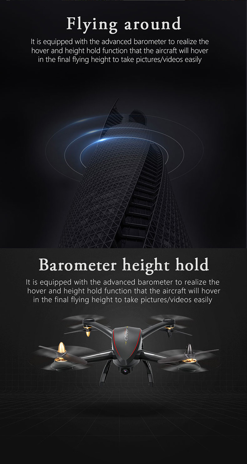 Cheerson CX-23 5.8G FPV GPS OSD Brushless RC Quadcopter With HD 720P Camera RTF - Black