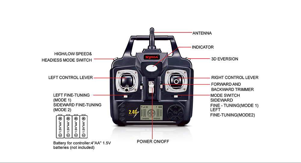 Syma X5HW WIFI FPV with 0.3MP HD Camera Altitude Hold 3D Roll 2.4G 4CH 6Axis RC Quadcopter RTF - Blue