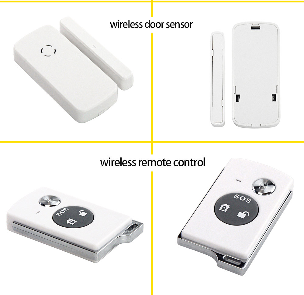 Danmini YA-800-GSM Alarm System Wireless Remote Control LCD Screen Security GSM -Black