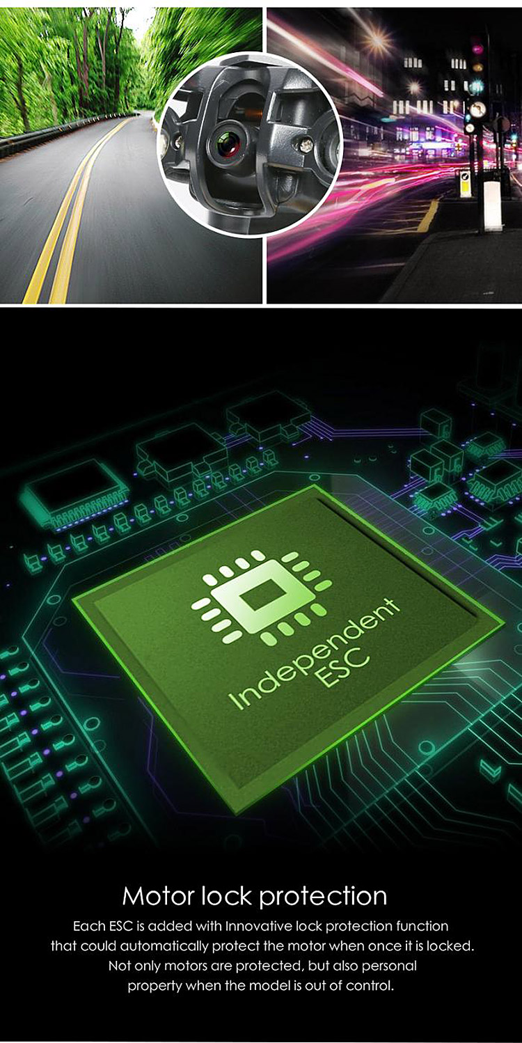 MJX Bugs 6 Brushless 5.8G FPV Racing Quadcopter with 720P HD Camera 4.3 Inch Monitor RTF - Black