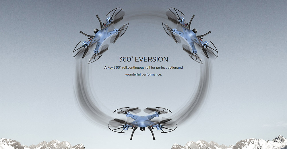 Syma X5HW WIFI FPV with 0.3MP HD Camera Altitude Hold 3D Roll 2.4G 4CH 6Axis RC Quadcopter RTF - Blue