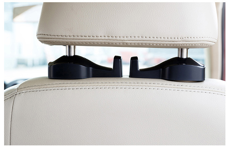 Car Seat Hook Space-saving Hanger Multi-functional Car Accessory 2PCS - Beige