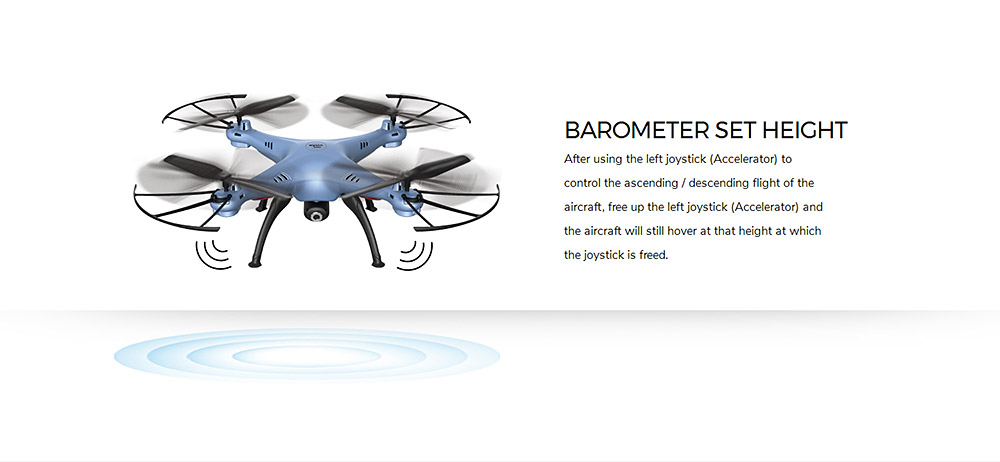 Syma X5HW WIFI FPV with 0.3MP HD Camera Altitude Hold 3D Roll 2.4G 4CH 6Axis RC Quadcopter RTF - Blue