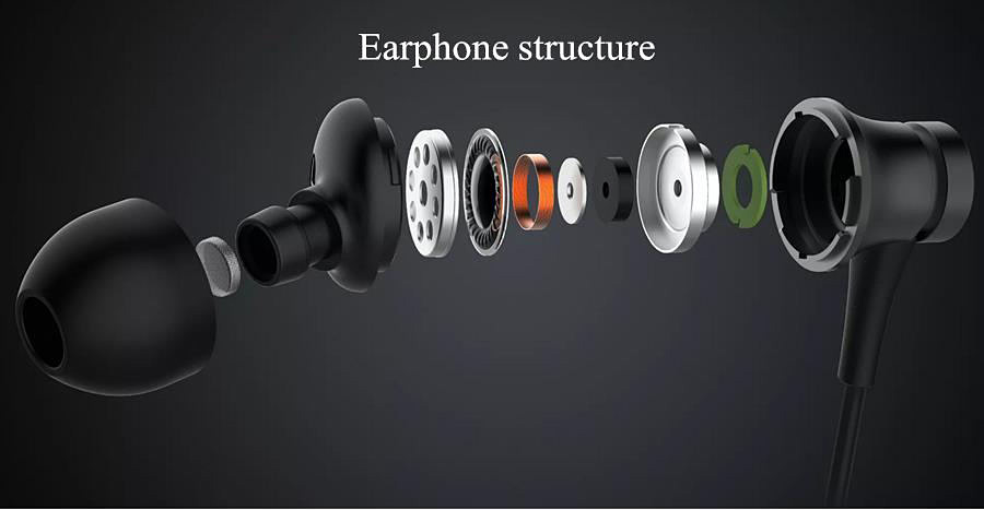 Original Xiaomi Piston Fresh Edition Earphone Wired Control Headphone with Mic - Black