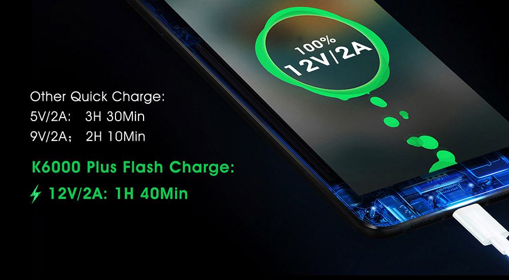 [HK Stock]OUKITEL K6000 PLUS 5.5 Inch FHD 2.5D Asahi Glass Screen 4GB RAM 64GB ROM 16MP Cam MT6750T Octa Core 4G LTE Android 7.0 Smartphone Touch ID 6080mAh Big Battery HiFi - Black