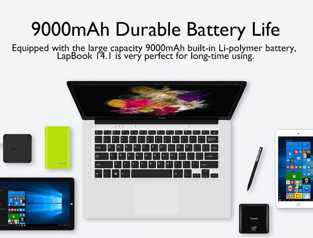 CHUWI LapBook 14.1" Laptop Windows10 4GB/64GB Intel Apollo Lake Celeron N3450 Quad Core 2.2GHz 1920*1280 - Grey