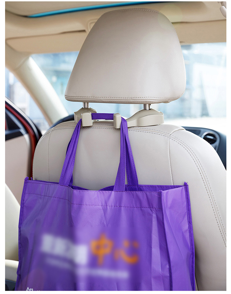 Car Seat Hook Space-saving Hanger Multi-functional Car Accessory 2PCS - Black