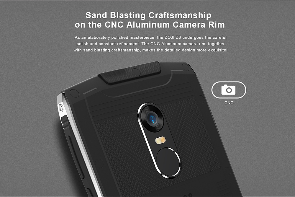 [HK Stock]HOMTOM ZOJI Z6 IP68 waterproof 4.7 Inch HD Corning Gorilla Glass 4 Screen 8GB ROM 5.0MP Cam MT6580 Quad Core 1.3GHz Android 6.0 Smartphone Touch ID Super Slim Body 3000 mAh - Black