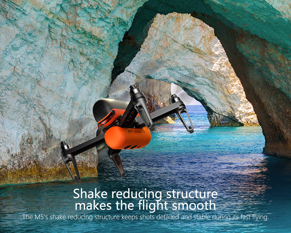 Wingsland M5 GPS WIFI FPV RC Drone with Ultrasonic Altitude Holding Point Of Interest Mode RTF