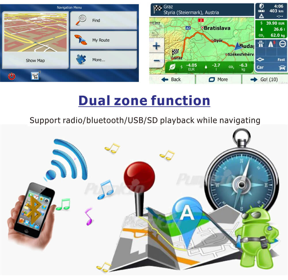 Ezonetronics RM-CT0009 HD 7" In Dash Car Stereo Radio Double Din Android 5.1 Car Player WiFi FM GPS Navigator - Black