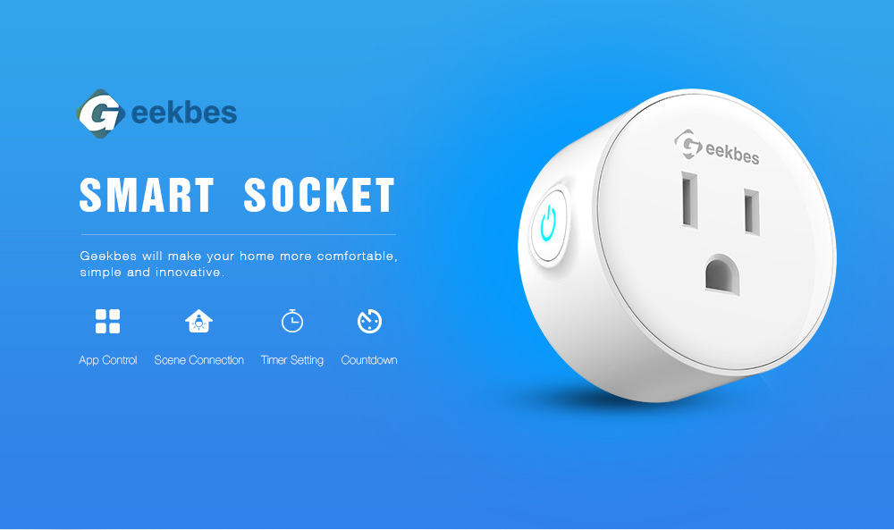 Geekbes YMWS1 Smart Socket WiFi Connection White