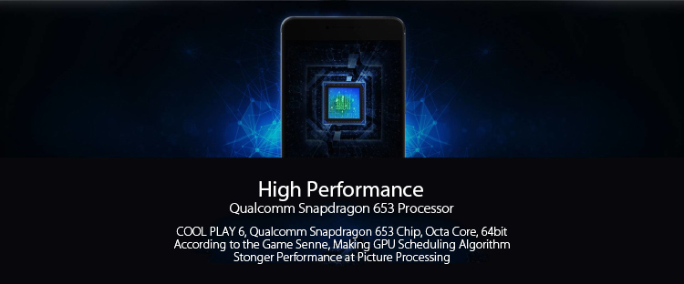 [HK Stock]Coolpad Cool Play 6 5.5 Inch 4G LTE Smartphone Dual 13.0MP Rear Cam FHD Screen 6GB 64GB Snapdragon 653 Android 7.1 4060mAh Fast Charge Type-C - Black