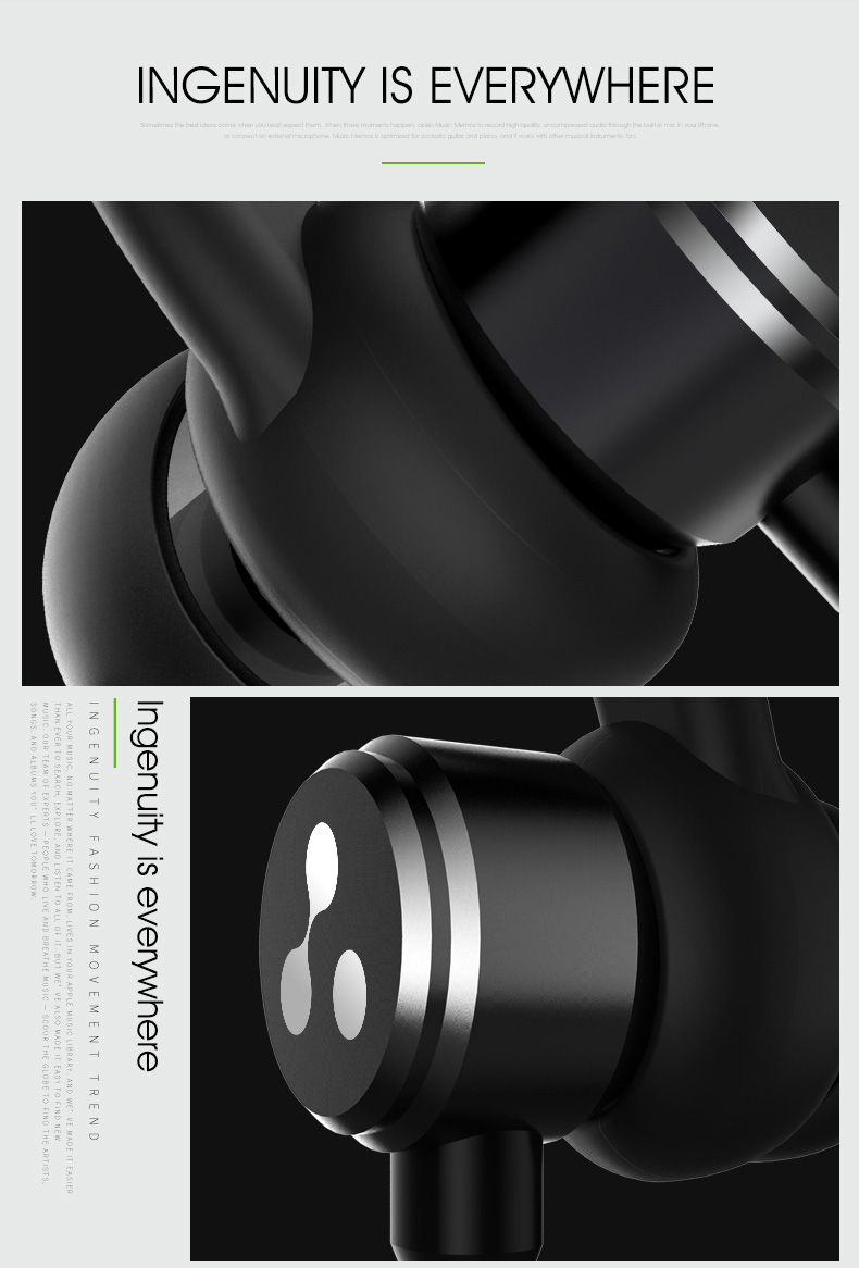 Syllable D3X Bluetooth 4.2 Earphone Wireless Stereo Sports Headsets with Mic - Black