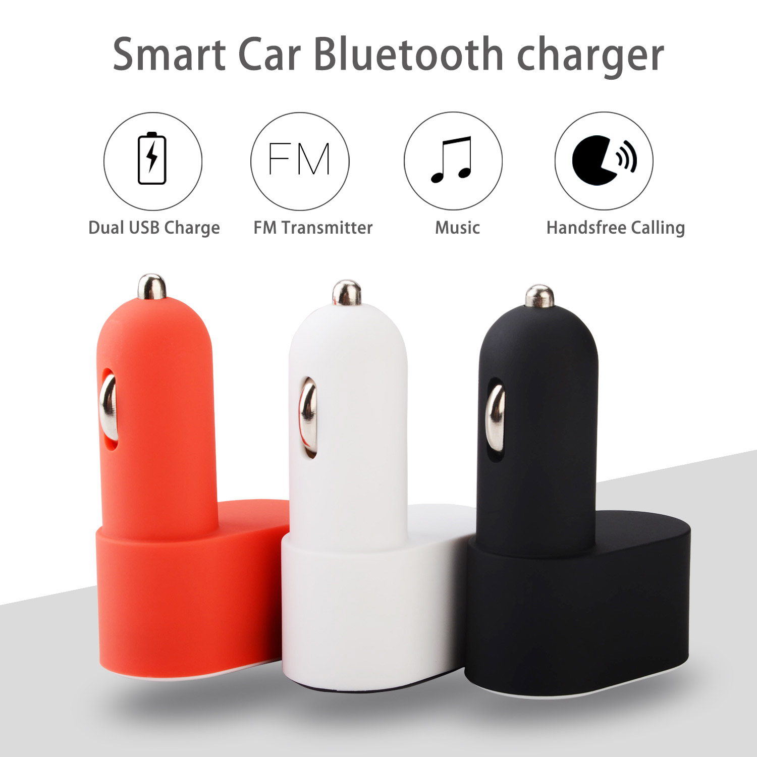 EC6 Bluetooth Car Kit with Dual Ports Car Charger