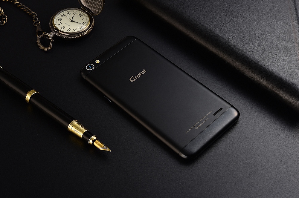 [HK Stock]Gretel A9 5.0 Inch 4G LTE Smartphone HD Screen 2GB RAM 16GB ROM 13.0MP Cam MT6737 Quad Core Android 7.0 Touch ID Full Metal Body - Black