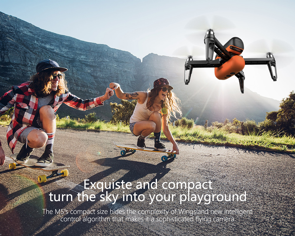 Wingsland M5 GPS WIFI FPV RC Drone with Ultrasonic Altitude Holding Point Of Interest Mode RTF