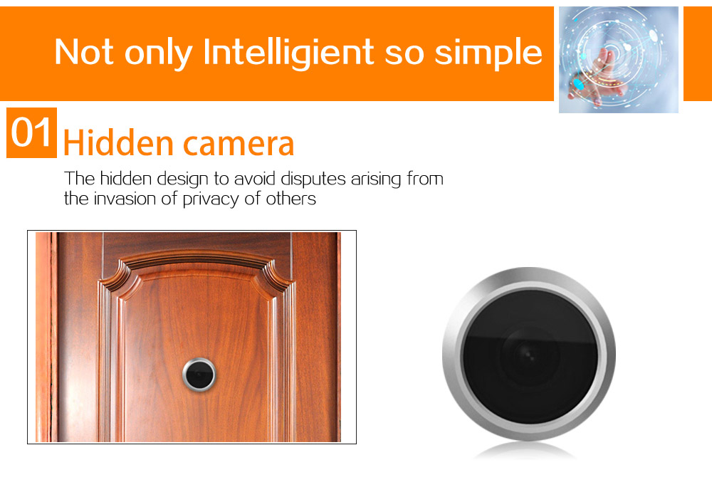 Danmini YB-30BH Door Security Camera 3.0"Digital Peephole Door Viewer 145 Degrees Wide View Angle -Black
