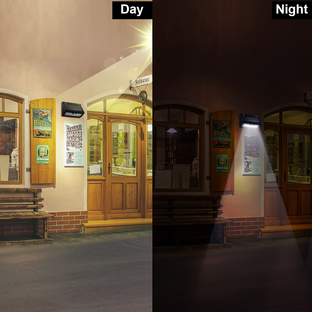 L806B Solar Light IP65 Waterproof Outdoor 46 LED Light Solar Motion Sensor Light -Black